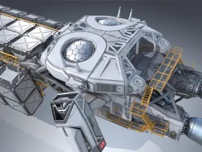  Sci-fi Cargo Ship Spaceship 