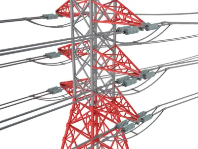 Electric power tower COLLECTION 3D model