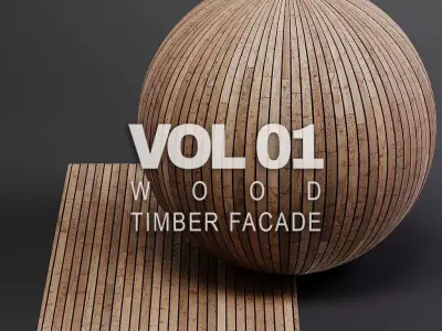 Woodfacades vol01 Timber Facade 8K Seamless PBR Materials Texture