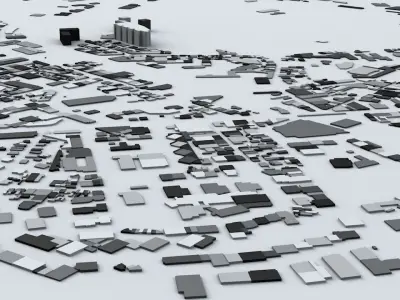 Porto Streets and Buildings 3D model