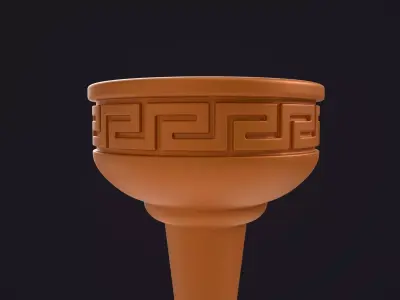 Stylized Greek Torch 3D model