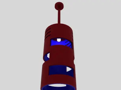 Pendant lamp Red And Yellow 3D model 3D model