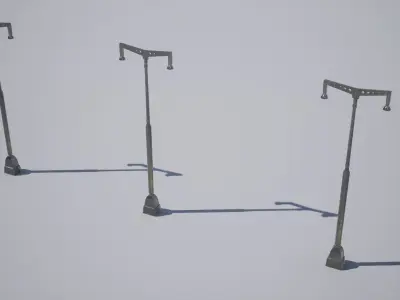 Street Lamp Low-poly 3D model 44