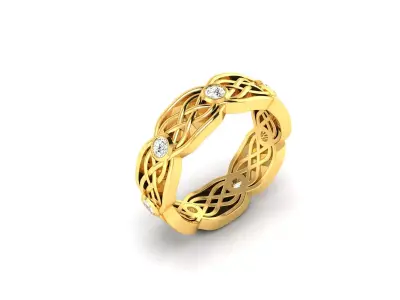Women Ring  Render 3dm STL OBJ FBX Details 3D print model 418