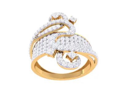  Women Ring MTL 3dm STL OBJ FBX Details 3D print model 55