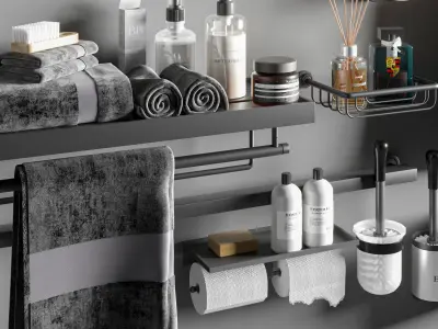 bath room accessores 06 3D model