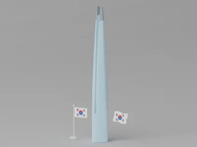 Lotte World Tower Seoul Korea 3D model