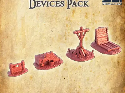 Torture Devices Pack  Tabletop Terrain 28 mm 3D print model