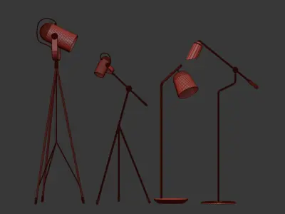 Floor Lamp Set  3D model