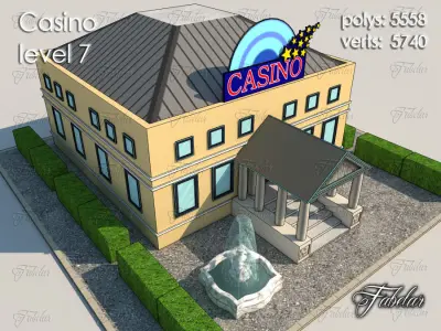 Casino Level Low-poly 3D model