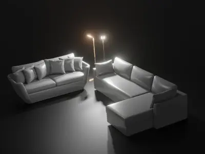 Relaxing Sofa Scene 3D model