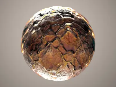 10 Materials Skin Dragon Seamless PBR Volume 19 Texture