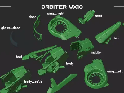 Orbiter aircraft 3D print model