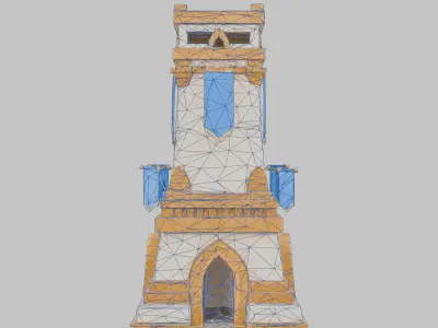 Tower Sentinel Low-poly 3D model