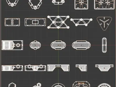 Sci-fi Meshes and Textures pack 3D model
