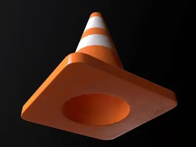Traffic Cone - PBR Game Ready Low-poly 3D model