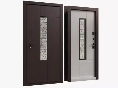 Entrance door Paradise Glass 3D model