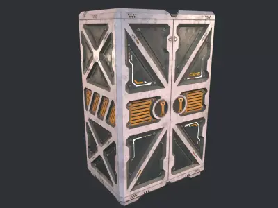 Sci-fi Wardrobe Low-poly 3D model