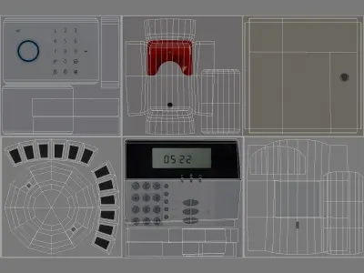 alarm components Low-poly 3D model