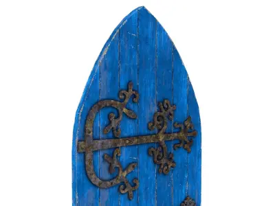 Castle Door 01 Low Poly Realistic Low-poly 3D model