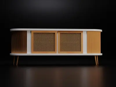 Mid-Century Modern Buffet Cabinet Free 3D model