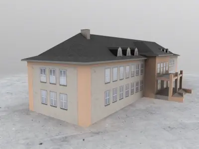 EDDB Old Terminal Low-poly 3D model