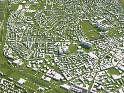 Rosenheim Germany 50x50km 3D model