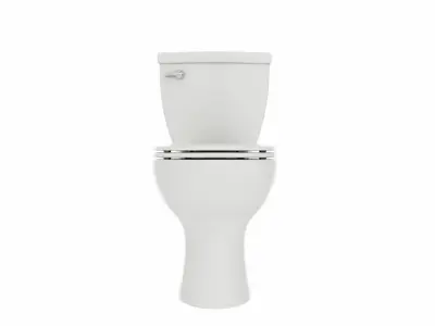 Single Flush Round Chair Height Toilet 3D model