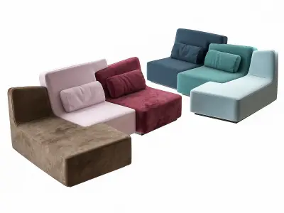 Confluences 2 3 Seater Sofa 3D model