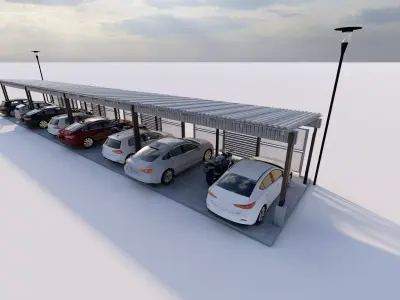 Roof Parking-Parking Lot 3D model order
