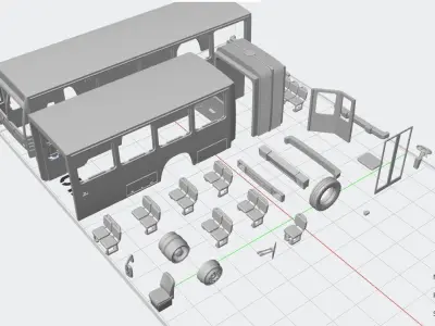 Bus DAC 2 door 3D print model