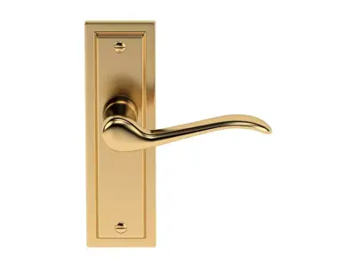 Urfic Porto Door Handles Brass 3D model