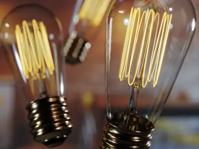 Light bulb vintage 1 3D model