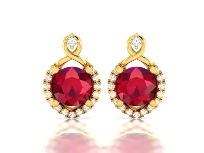 Women Earring 3dm stl fbx obj Render Details 3D print model