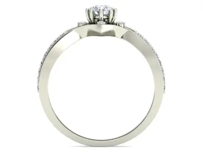 Women Wedding Engagement Two Band  Ring 3D print model