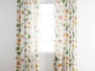 HM curtain 2 for kids room 3D model