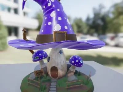 Witch House Low-poly 3D model Low-poly 3D model