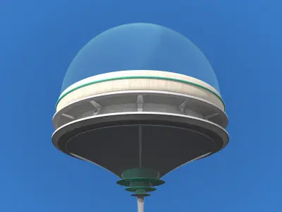 Futuristic Architecture Skyscraper 09 3D model