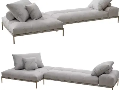 Sofa Pixel Light Indoor Low-poly 3D model
