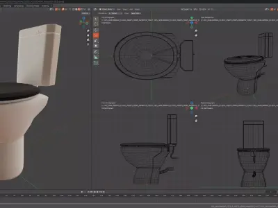 CYBERPUNK COLLECTION TOILET BOWL Low-poly 3D model