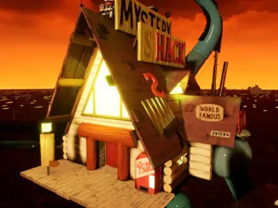 Gravity Falls Shacktron 3D Model Low-poly 3D model