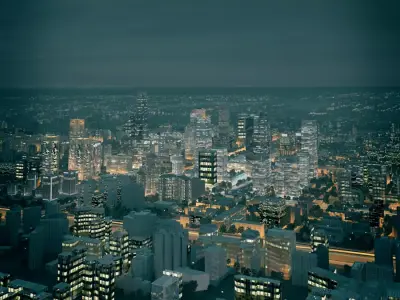 Beijing CBD Night View China Zun CCTV Tower   3D model