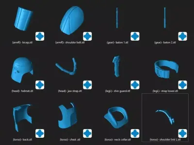 Riot Trooper Custom One12 Scale STL 3D print model