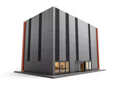 Modern Facade Building model pack Low-poly 3D model