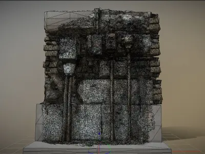 Wall detail from Andrassy Avenue 3D model