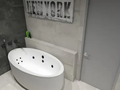 3D Modern Bathroom 3D model