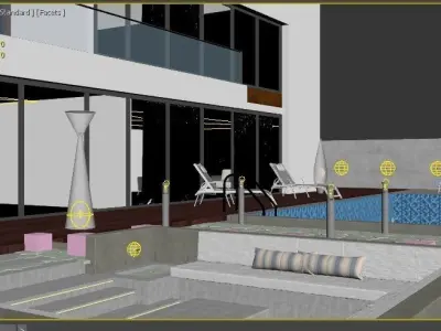 landscape villa 3D model