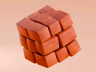 Low poly - Stylized Game Items - Brick Low-poly 3D model