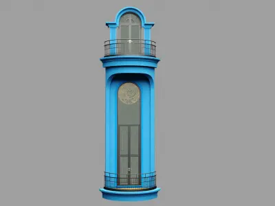 Classic Door  Windows 2 3D model