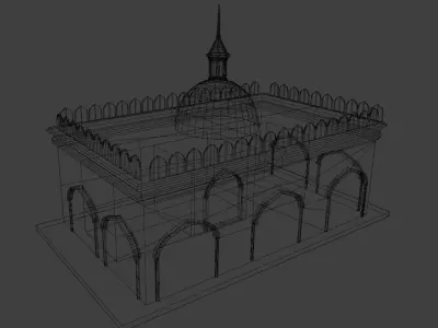 Mosque Masjid Low-poly 3D model